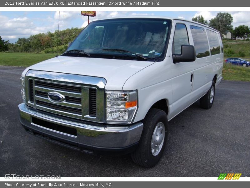 Oxford White / Medium Flint 2012 Ford E Series Van E350 XLT Extended Passenger