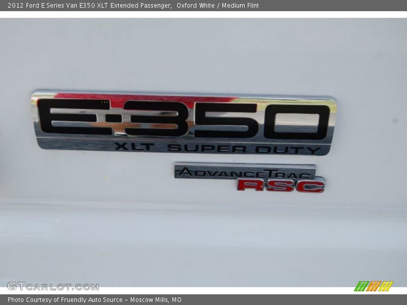 Oxford White / Medium Flint 2012 Ford E Series Van E350 XLT Extended Passenger
