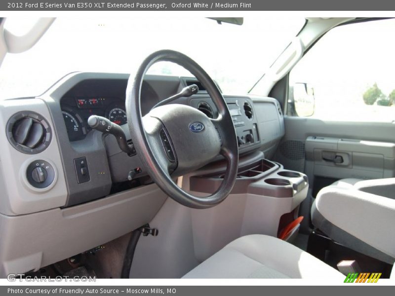 Oxford White / Medium Flint 2012 Ford E Series Van E350 XLT Extended Passenger