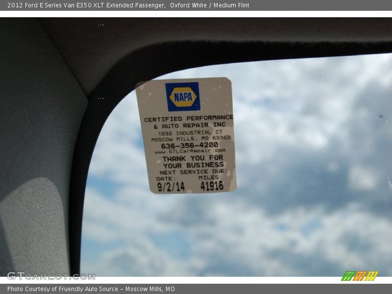 Oxford White / Medium Flint 2012 Ford E Series Van E350 XLT Extended Passenger