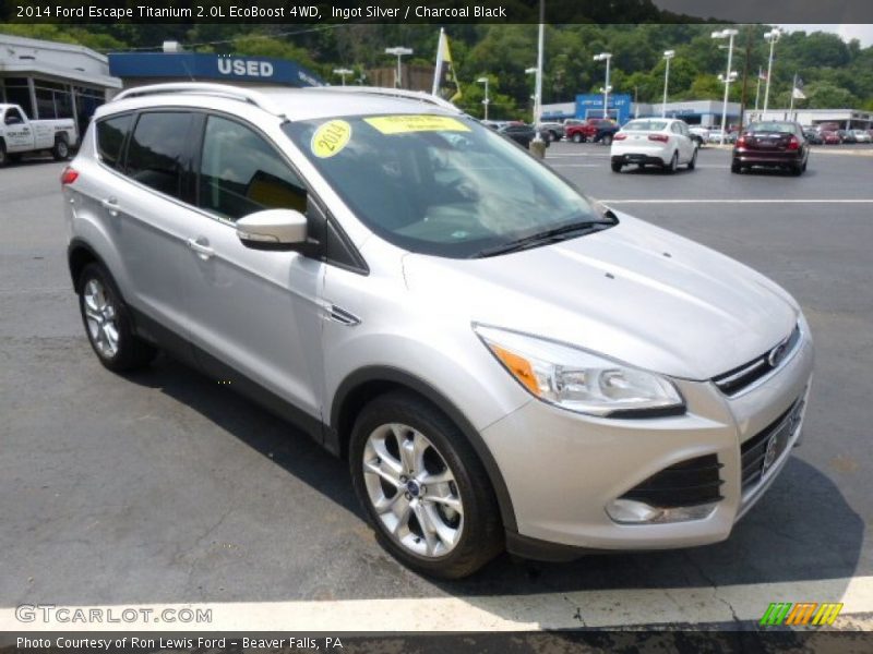 Ingot Silver / Charcoal Black 2014 Ford Escape Titanium 2.0L EcoBoost 4WD