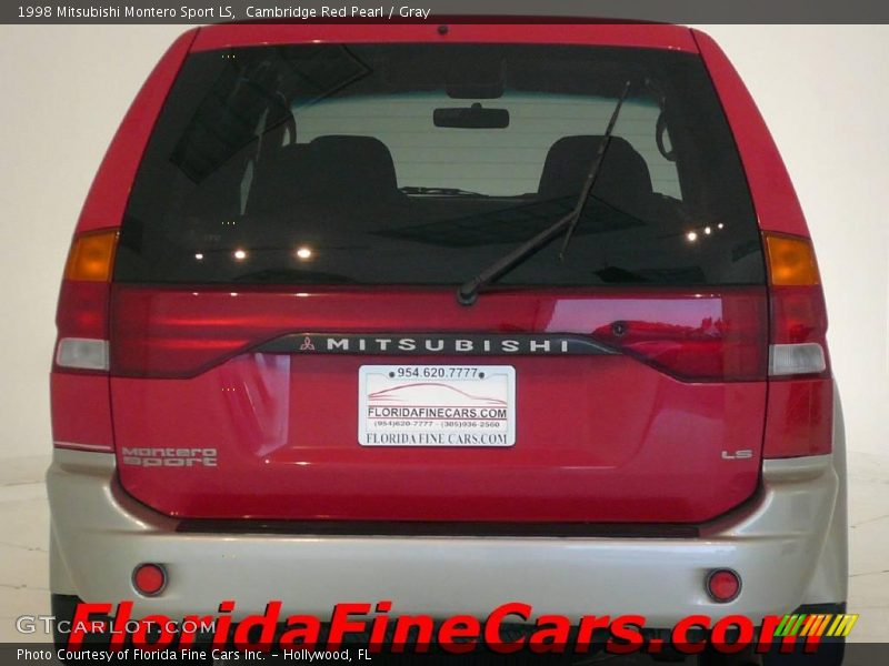 Cambridge Red Pearl / Gray 1998 Mitsubishi Montero Sport LS