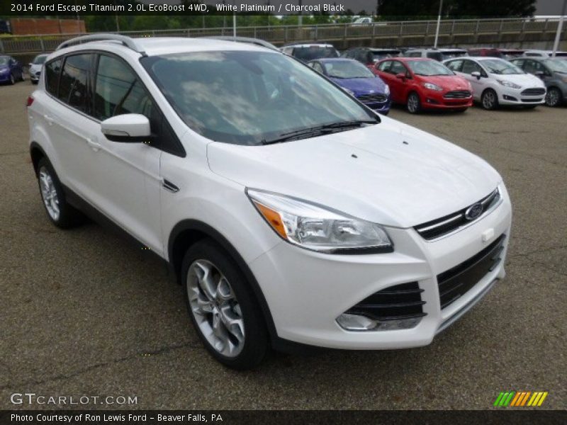 White Platinum / Charcoal Black 2014 Ford Escape Titanium 2.0L EcoBoost 4WD