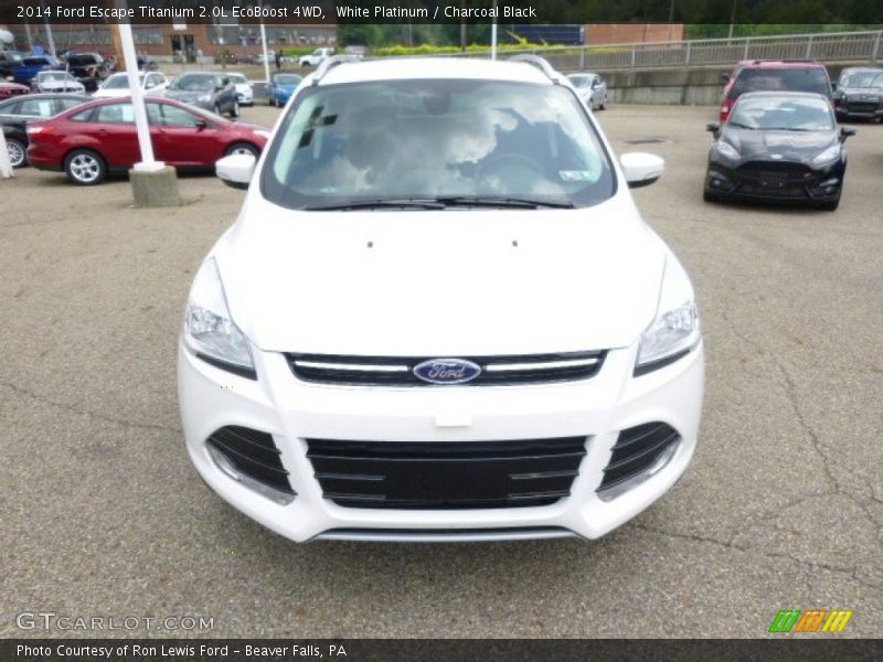 White Platinum / Charcoal Black 2014 Ford Escape Titanium 2.0L EcoBoost 4WD