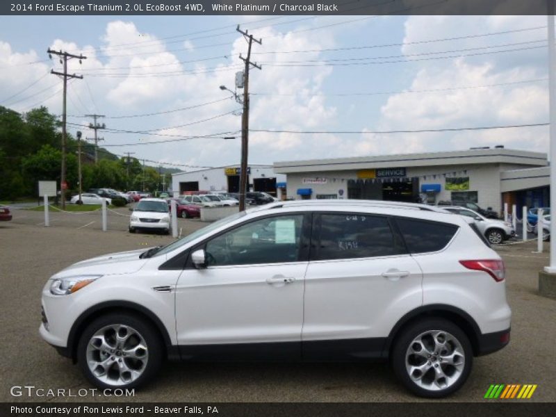 White Platinum / Charcoal Black 2014 Ford Escape Titanium 2.0L EcoBoost 4WD