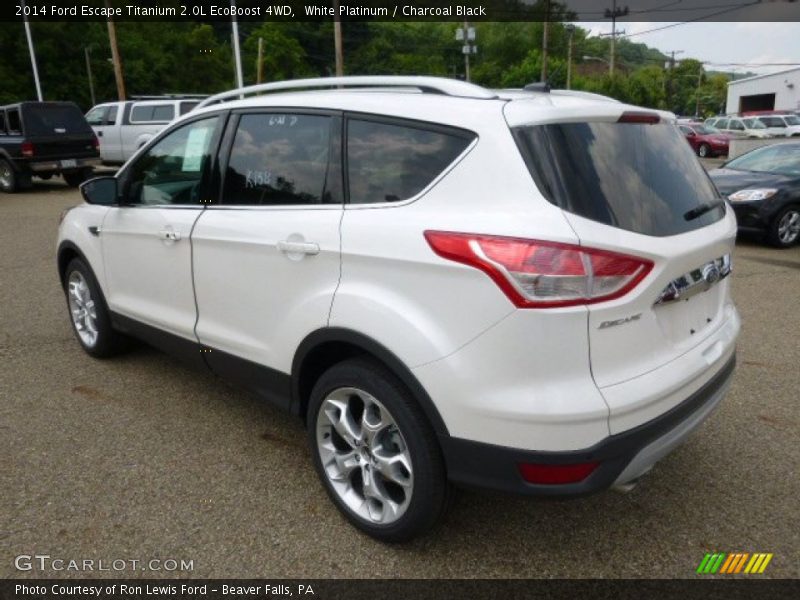 White Platinum / Charcoal Black 2014 Ford Escape Titanium 2.0L EcoBoost 4WD