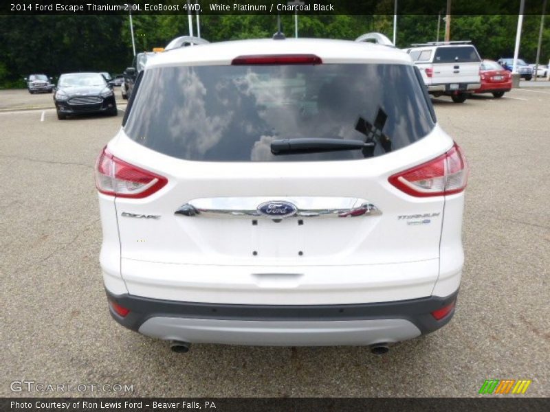 White Platinum / Charcoal Black 2014 Ford Escape Titanium 2.0L EcoBoost 4WD