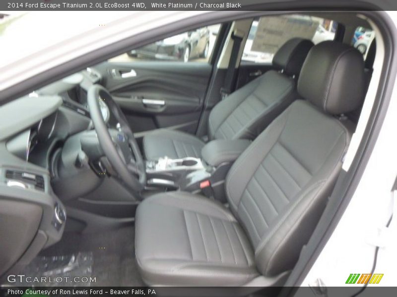 White Platinum / Charcoal Black 2014 Ford Escape Titanium 2.0L EcoBoost 4WD