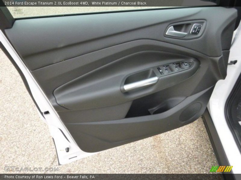 White Platinum / Charcoal Black 2014 Ford Escape Titanium 2.0L EcoBoost 4WD
