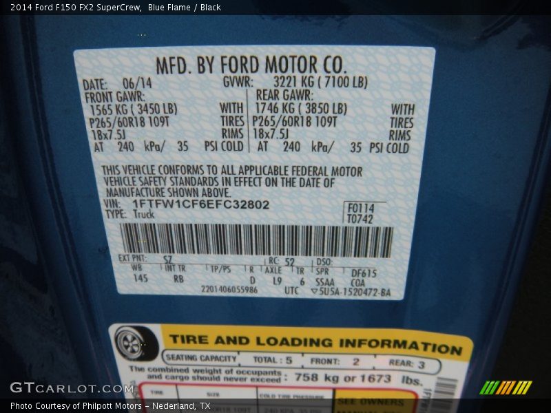 Blue Flame / Black 2014 Ford F150 FX2 SuperCrew