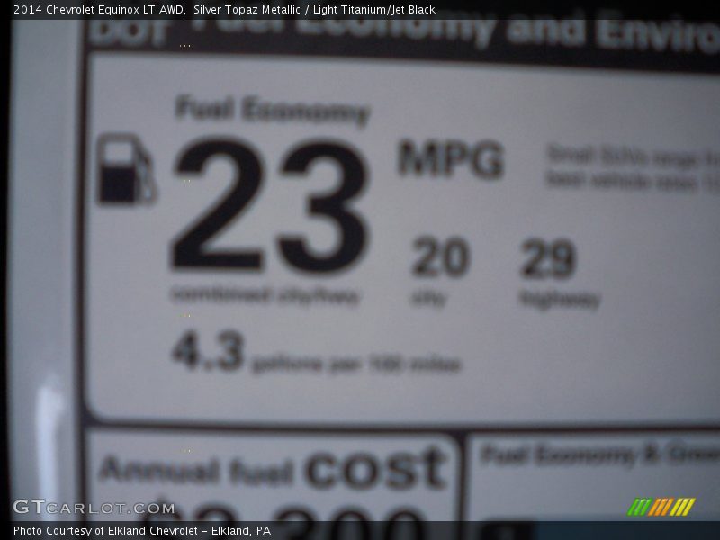 Silver Topaz Metallic / Light Titanium/Jet Black 2014 Chevrolet Equinox LT AWD