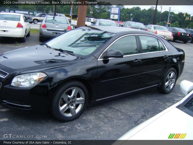 Black Granite Metallic / Titanium 2009 Chevrolet Malibu LT Sedan