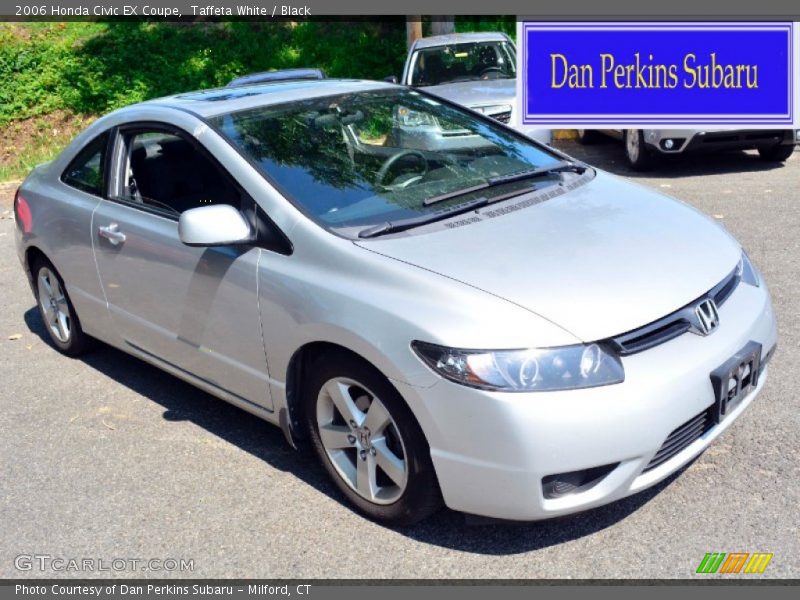 Taffeta White / Black 2006 Honda Civic EX Coupe