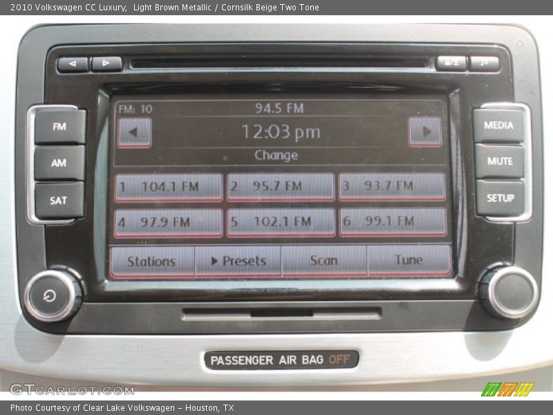 Light Brown Metallic / Cornsilk Beige Two Tone 2010 Volkswagen CC Luxury