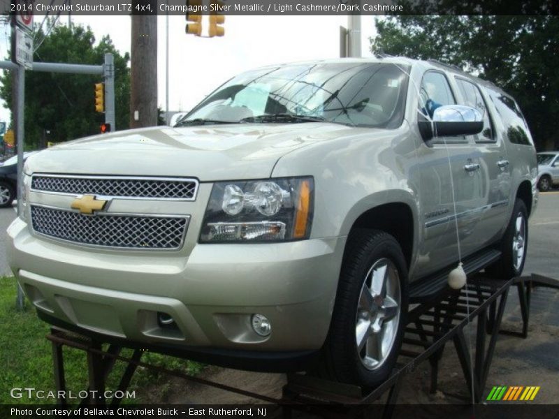 Champagne Silver Metallic / Light Cashmere/Dark Cashmere 2014 Chevrolet Suburban LTZ 4x4
