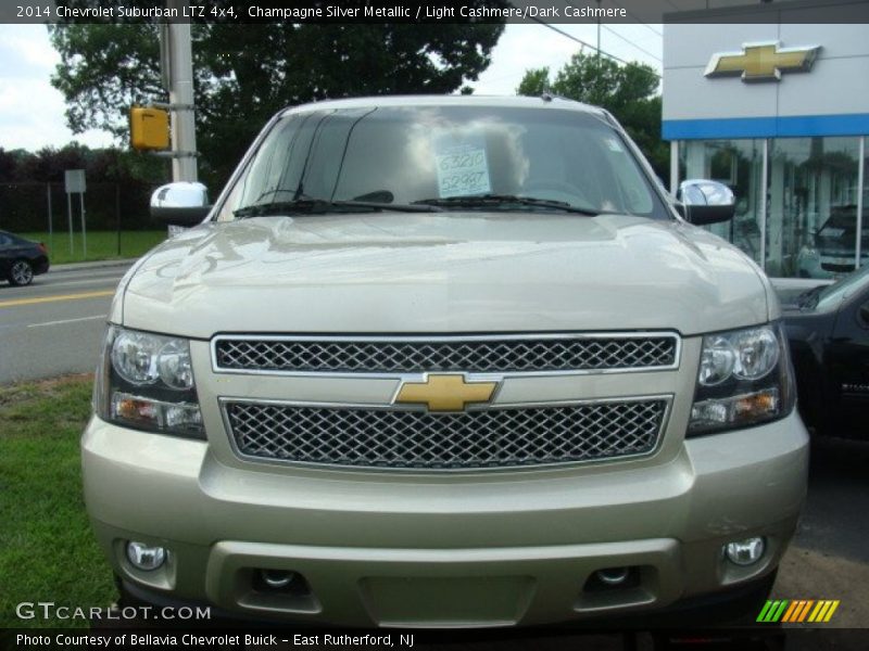 Champagne Silver Metallic / Light Cashmere/Dark Cashmere 2014 Chevrolet Suburban LTZ 4x4