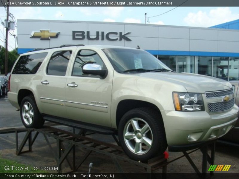 Champagne Silver Metallic / Light Cashmere/Dark Cashmere 2014 Chevrolet Suburban LTZ 4x4