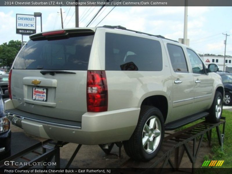 Champagne Silver Metallic / Light Cashmere/Dark Cashmere 2014 Chevrolet Suburban LTZ 4x4