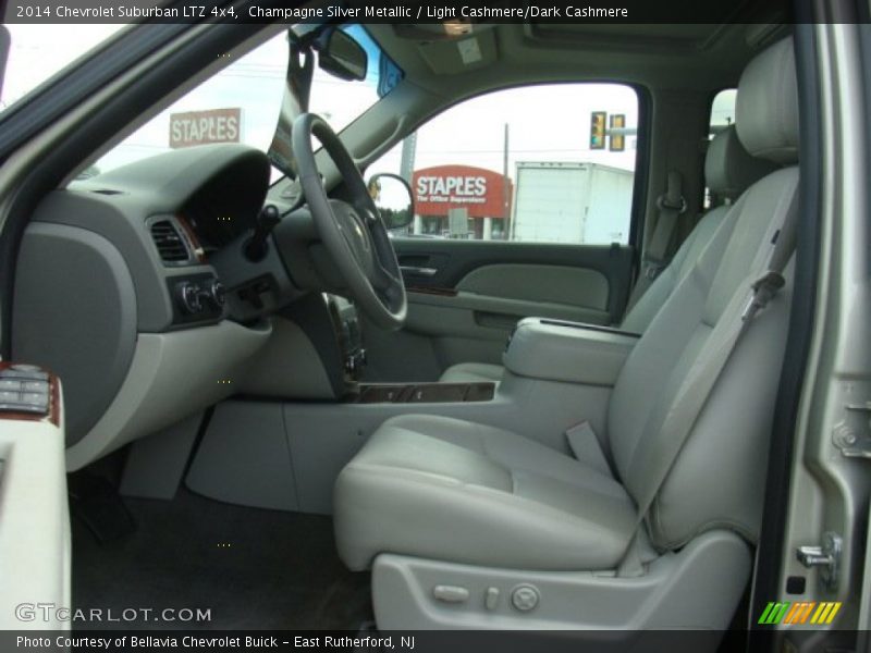 Champagne Silver Metallic / Light Cashmere/Dark Cashmere 2014 Chevrolet Suburban LTZ 4x4