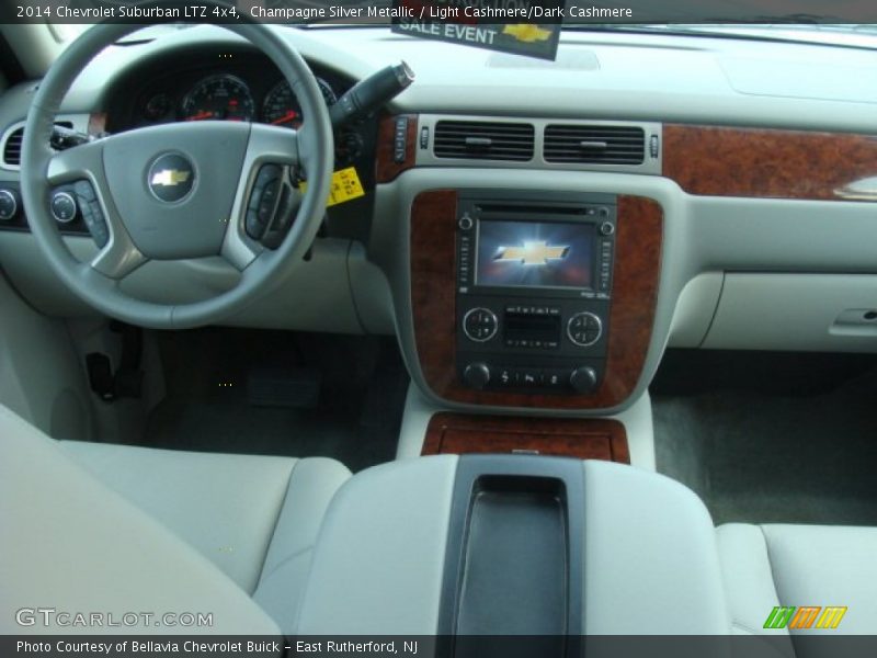 Champagne Silver Metallic / Light Cashmere/Dark Cashmere 2014 Chevrolet Suburban LTZ 4x4
