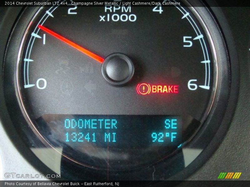 Champagne Silver Metallic / Light Cashmere/Dark Cashmere 2014 Chevrolet Suburban LTZ 4x4