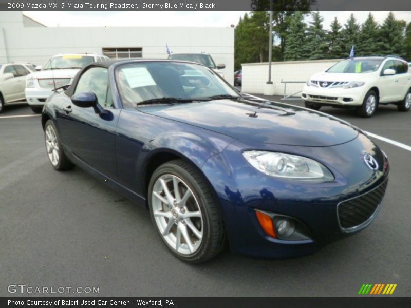 Stormy Blue Mica / Black 2009 Mazda MX-5 Miata Touring Roadster
