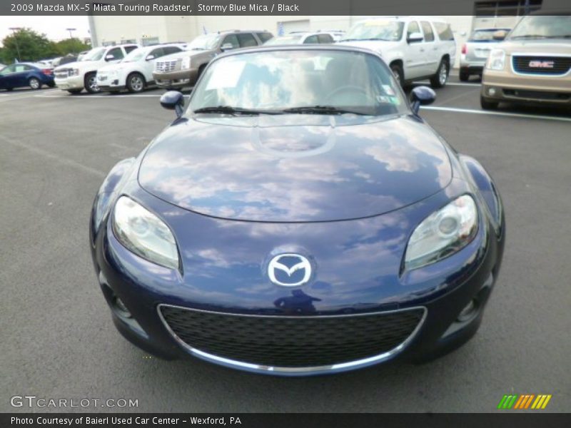 Stormy Blue Mica / Black 2009 Mazda MX-5 Miata Touring Roadster