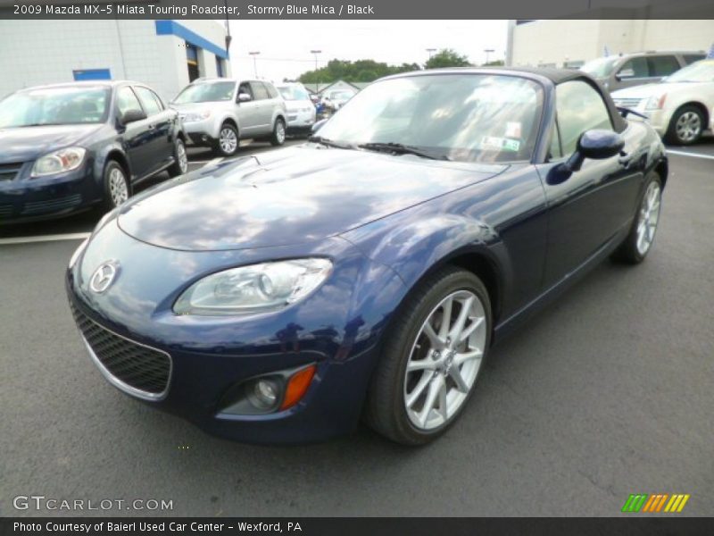 Stormy Blue Mica / Black 2009 Mazda MX-5 Miata Touring Roadster