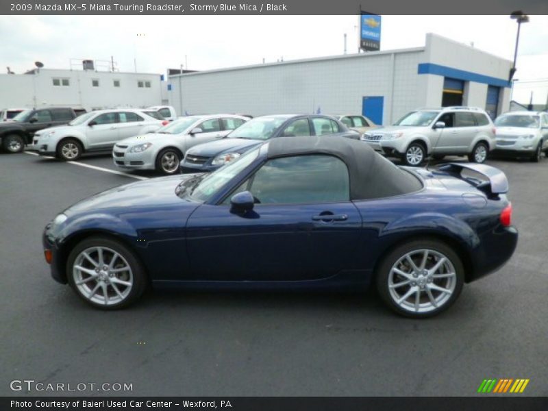 Stormy Blue Mica / Black 2009 Mazda MX-5 Miata Touring Roadster