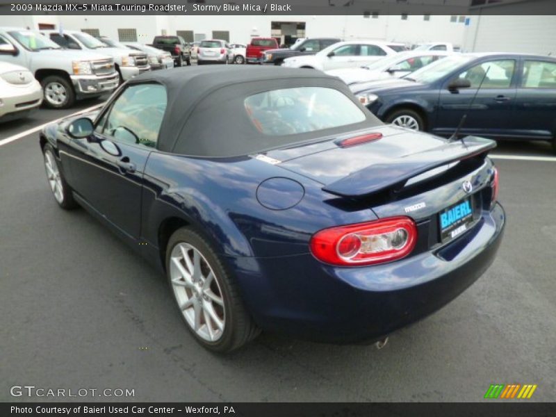 Stormy Blue Mica / Black 2009 Mazda MX-5 Miata Touring Roadster