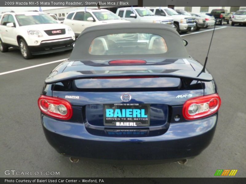 Stormy Blue Mica / Black 2009 Mazda MX-5 Miata Touring Roadster