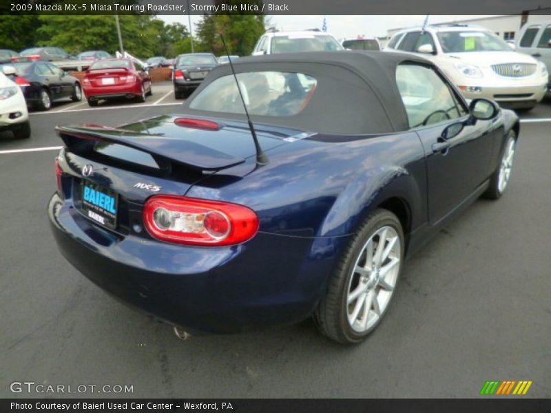 Stormy Blue Mica / Black 2009 Mazda MX-5 Miata Touring Roadster
