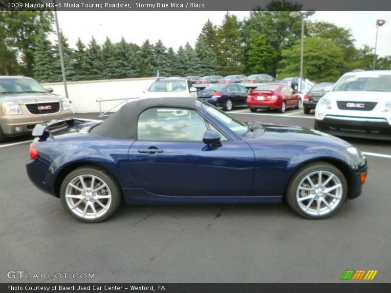 Stormy Blue Mica / Black 2009 Mazda MX-5 Miata Touring Roadster