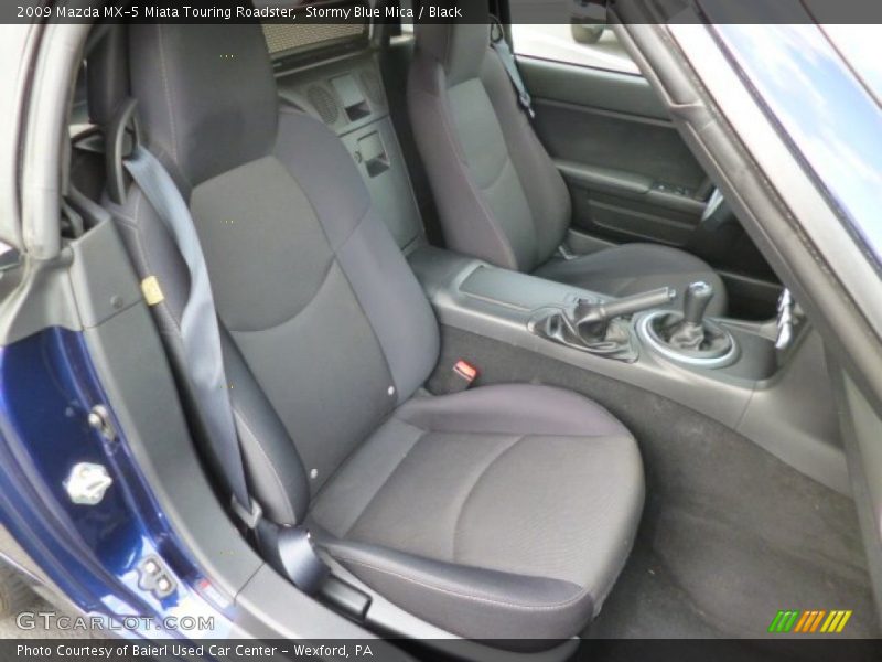 Stormy Blue Mica / Black 2009 Mazda MX-5 Miata Touring Roadster