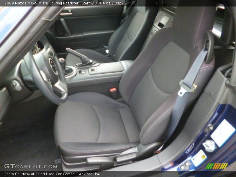 Stormy Blue Mica / Black 2009 Mazda MX-5 Miata Touring Roadster