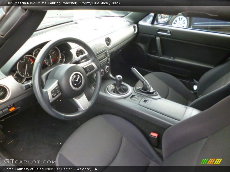 Stormy Blue Mica / Black 2009 Mazda MX-5 Miata Touring Roadster