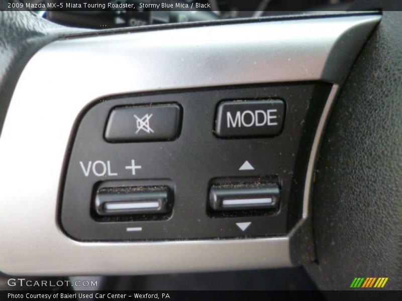Stormy Blue Mica / Black 2009 Mazda MX-5 Miata Touring Roadster