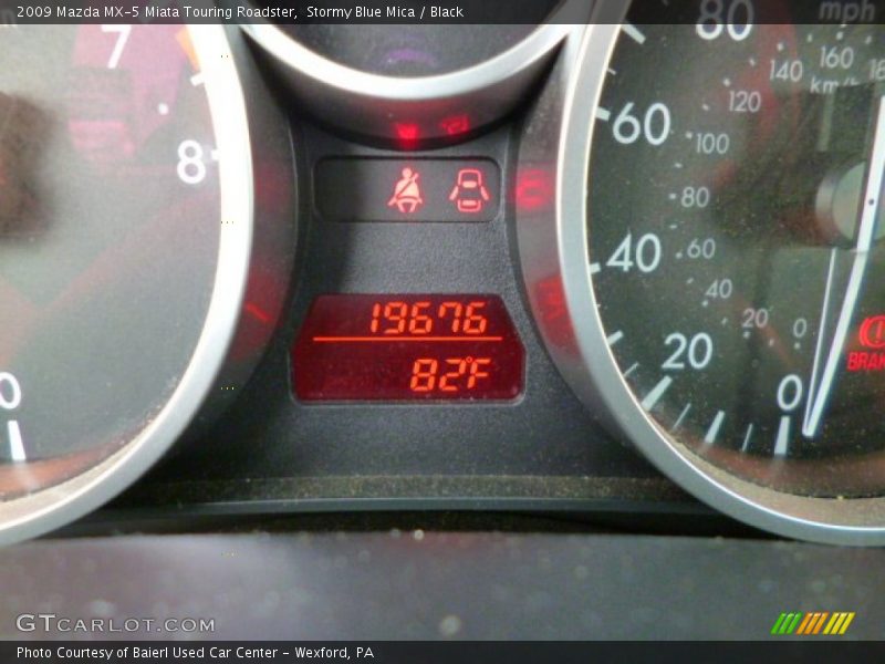 Stormy Blue Mica / Black 2009 Mazda MX-5 Miata Touring Roadster