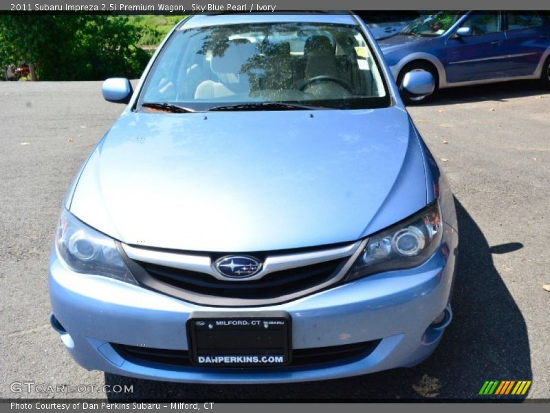 Sky Blue Pearl / Ivory 2011 Subaru Impreza 2.5i Premium Wagon