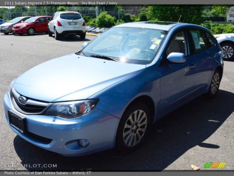 Sky Blue Pearl / Ivory 2011 Subaru Impreza 2.5i Premium Wagon