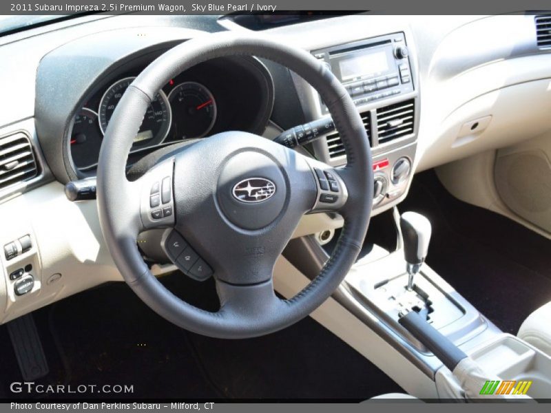 Sky Blue Pearl / Ivory 2011 Subaru Impreza 2.5i Premium Wagon