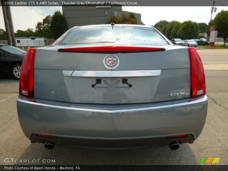 Thunder Gray Chromaflair / Cashmere/Cocoa 2008 Cadillac CTS 4 AWD Sedan