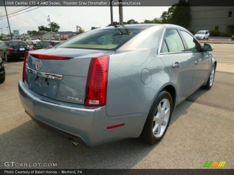 Thunder Gray Chromaflair / Cashmere/Cocoa 2008 Cadillac CTS 4 AWD Sedan