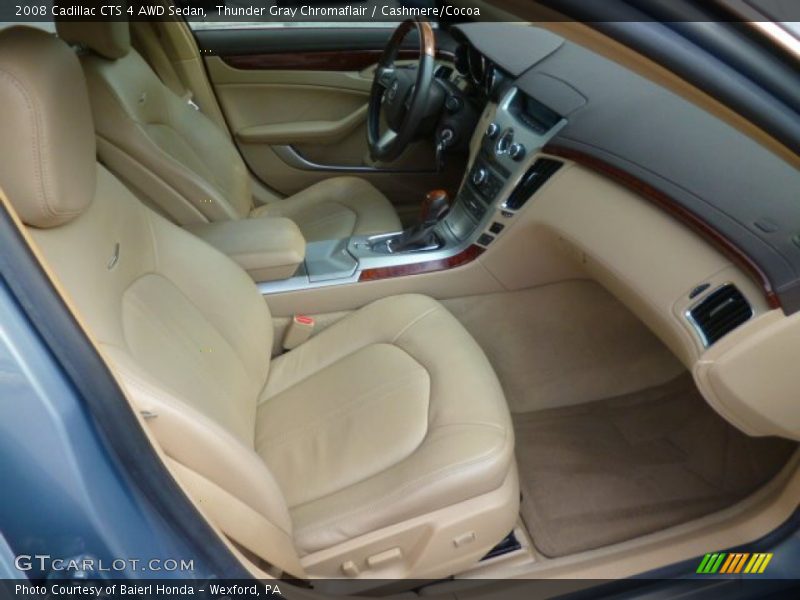 Thunder Gray Chromaflair / Cashmere/Cocoa 2008 Cadillac CTS 4 AWD Sedan