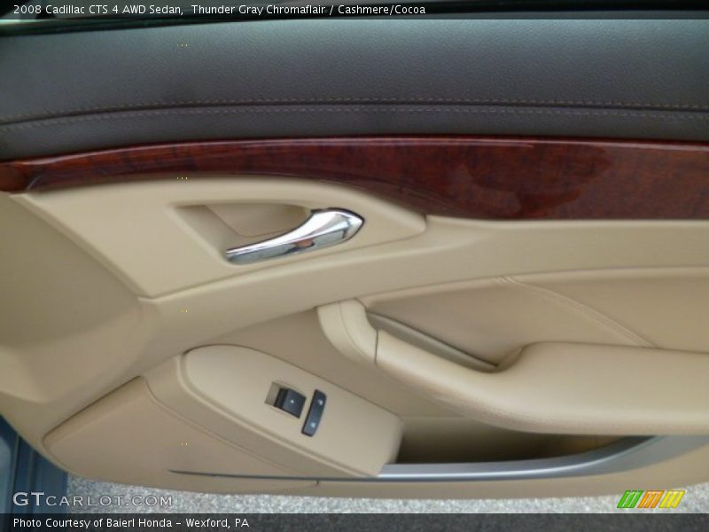 Thunder Gray Chromaflair / Cashmere/Cocoa 2008 Cadillac CTS 4 AWD Sedan