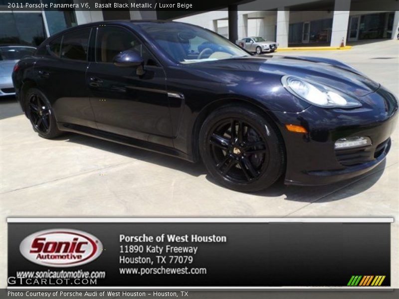 Basalt Black Metallic / Luxor Beige 2011 Porsche Panamera V6