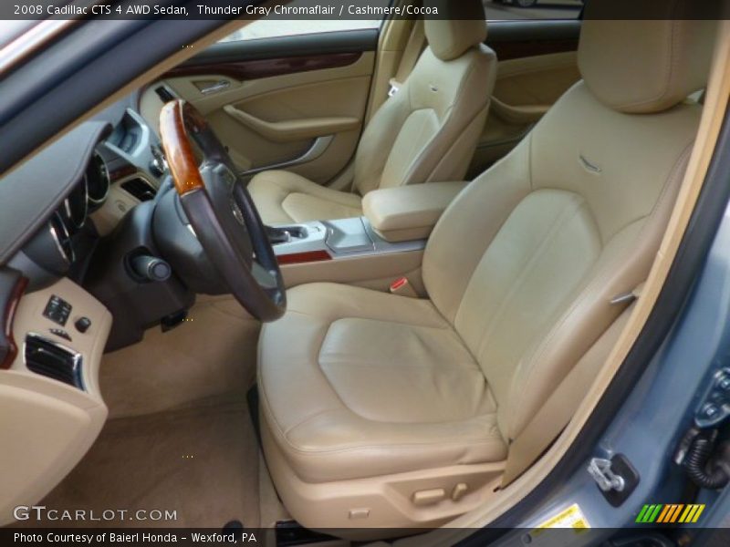 Thunder Gray Chromaflair / Cashmere/Cocoa 2008 Cadillac CTS 4 AWD Sedan