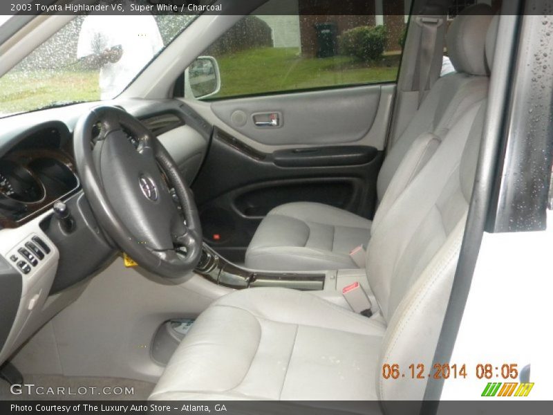 Super White / Charcoal 2003 Toyota Highlander V6