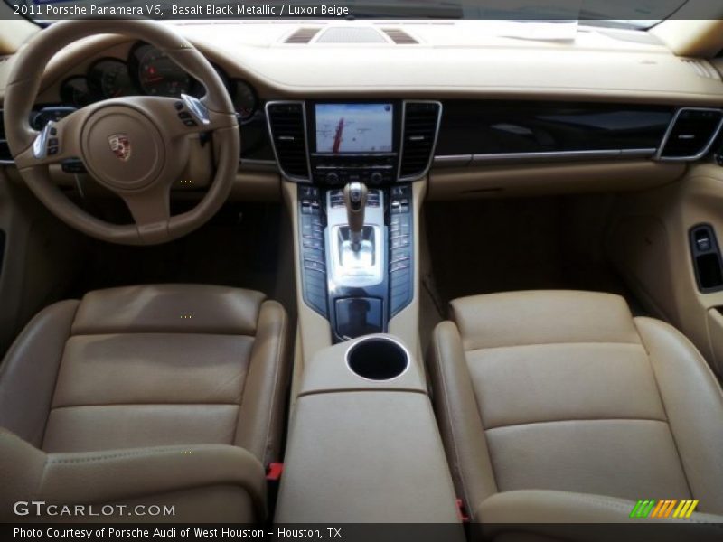 Basalt Black Metallic / Luxor Beige 2011 Porsche Panamera V6