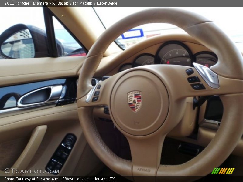 Basalt Black Metallic / Luxor Beige 2011 Porsche Panamera V6